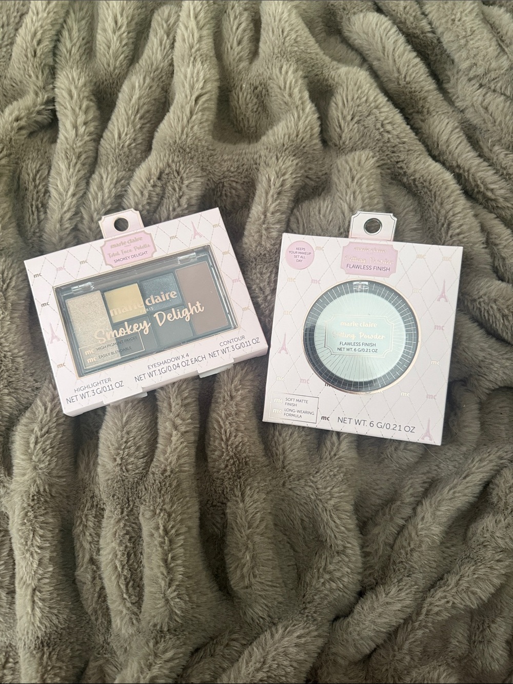 New Marie Claire eye shadow palette and setting powder